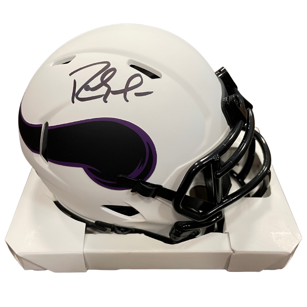 Randy Moss Autographed Minnesota Vikings Lunar Eclipse Mini Helmet Autographs Fan HQ   