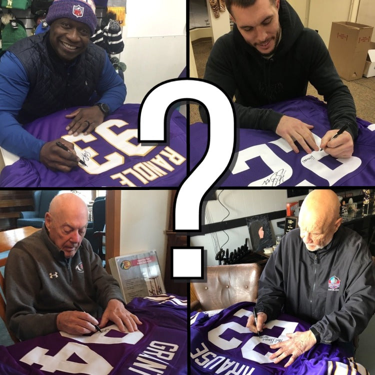 NEW FOR FANATHON 2025: Minnesota Vikings Current Player Mystery Signed Pro-Style Jersey Autographs Fan HQ