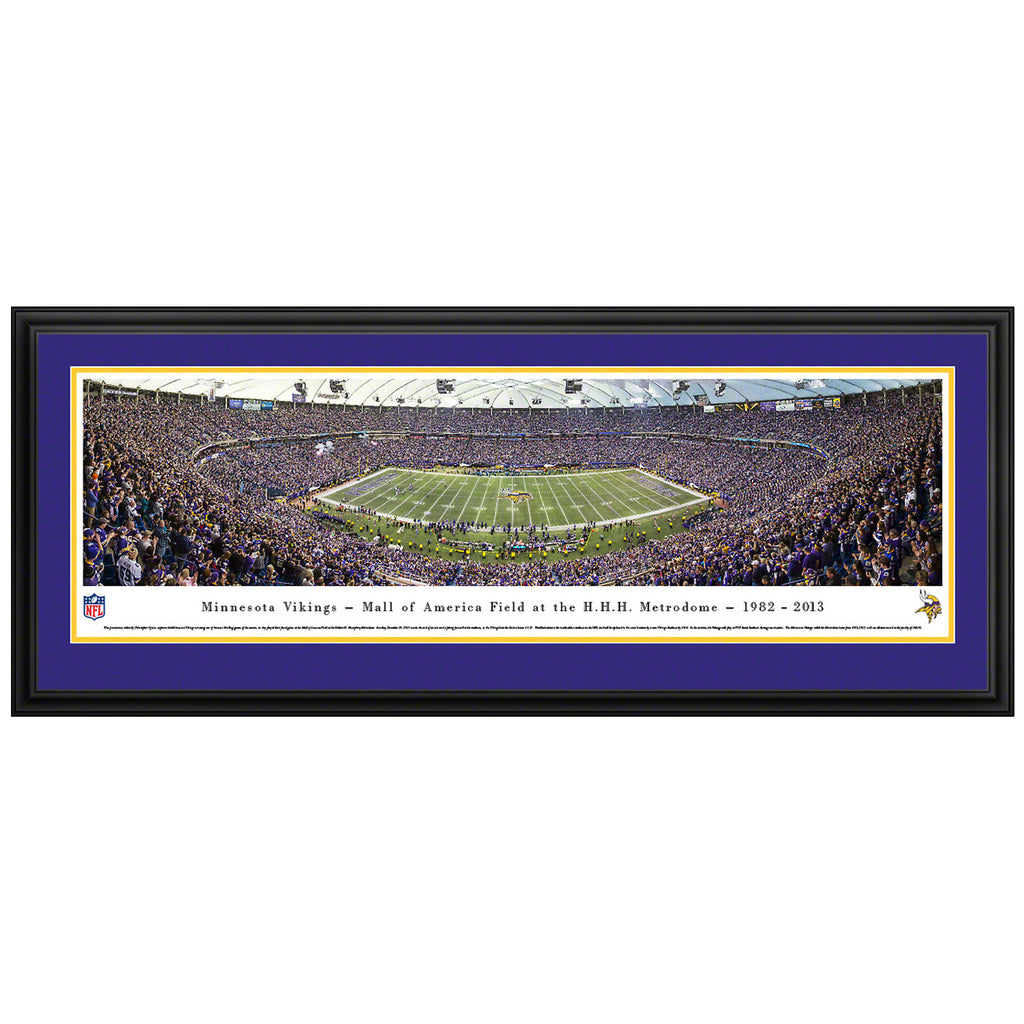 Minnesota Vikings Metrodome Final Game Panoramic Picture (In-Store Pickup) Collectibles Blakeway Deluxe Frame  