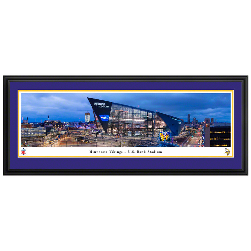 Minnesota Vikings US Bank Stadium Exterior Panoramic Picture (Shipped) Collectibles Blakeway Deluxe Frame  