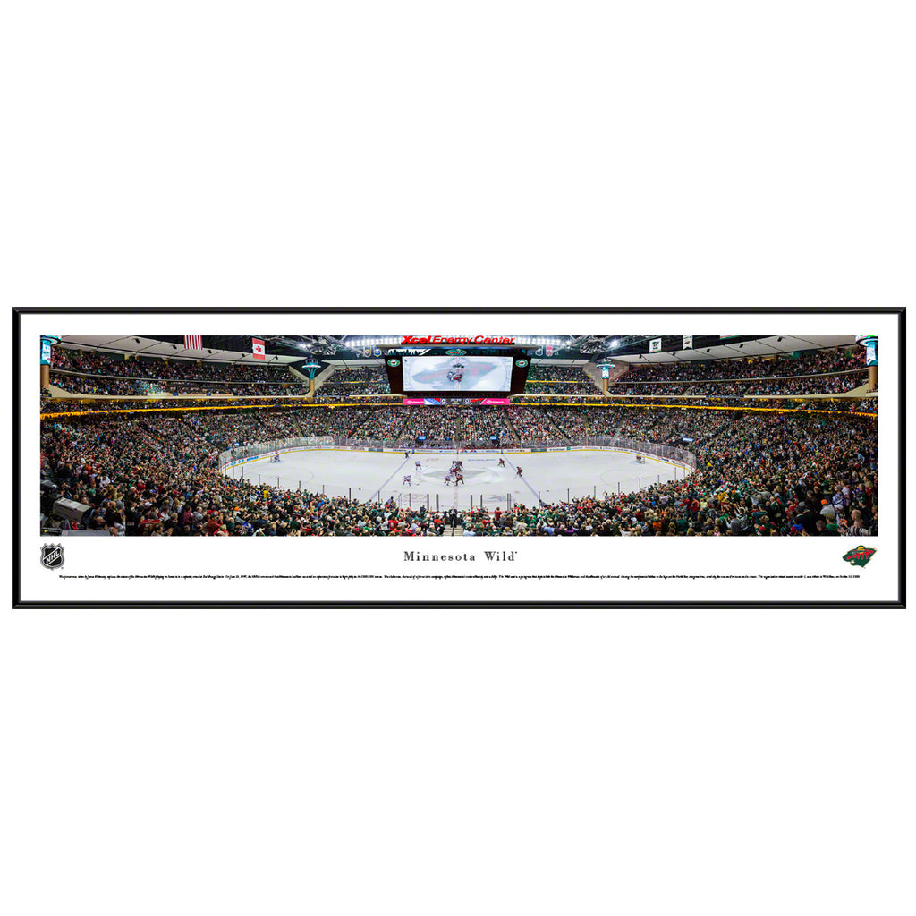 Minnesota Wild Xcel Energy Center Panoramic Picture (In-Store Pickup) Collectibles Blakeway Basic Frame  