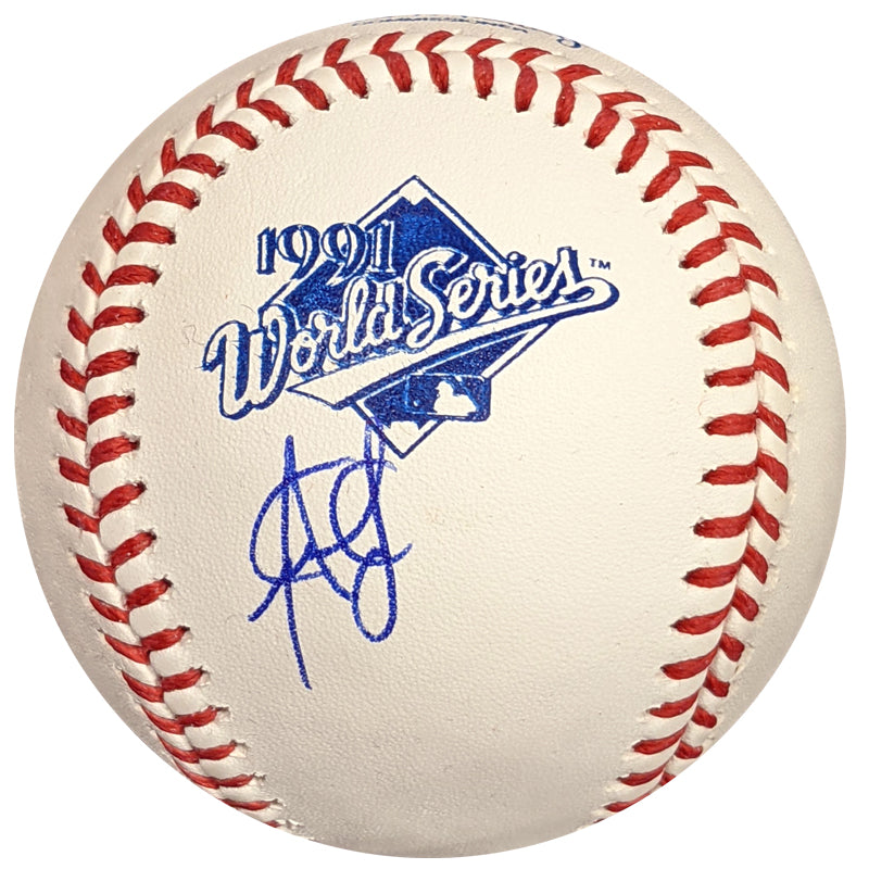 Junior Ortiz Autographed 1991 World Series Baseball Minnesota Twins Autographs Fan HQ   