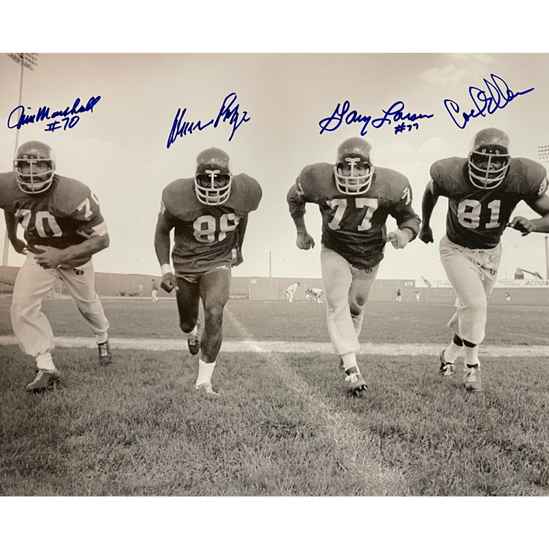 Purple People Eaters Signed 16x20 Photo - Carl Eller, Alan Page, Jim Marshall, and Gary Larsen