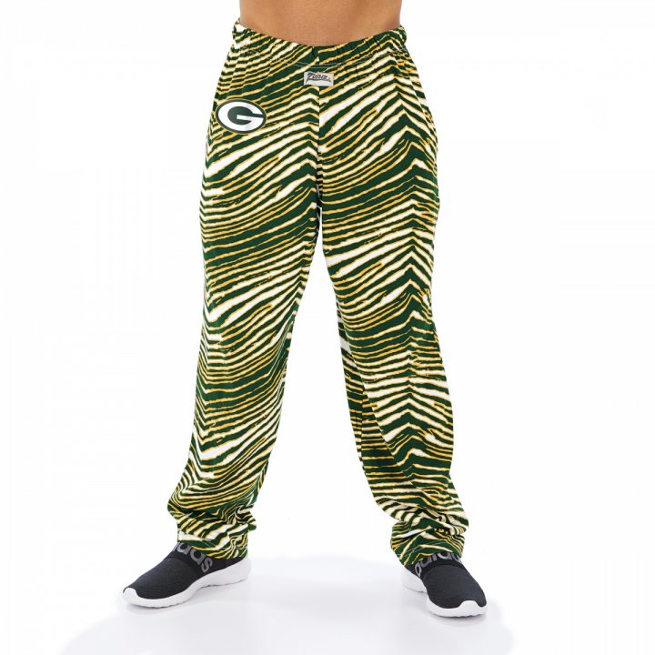 Zubaz Green Bay Packers Zebra Pants, Green/Gold, Extra Large