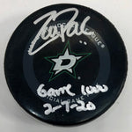 Zach Parise Autographed Dallas Official Game Puck w/ Game 1000 Inscription - 9/11 Autographs FanHQ   