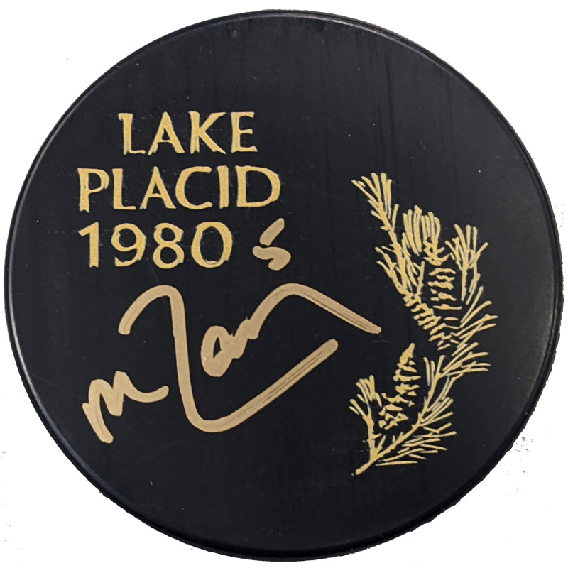 Mike Ramsey Autographed Fan HQ Exclusive 1980 Lake Placid Puck Autographs FanHQ   