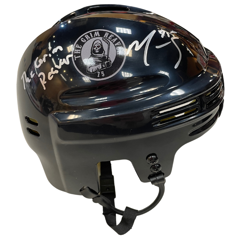 Ryan Reaves Autographed Fan HQ Exclusive SotaStick Art Mini Helmet (Numbered Edition) Autographs FanHQ Number 13/13  