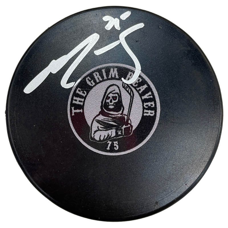 Ryan Reaves Autographed SotaStick Art Puck (Numbered Edition) Autographs FanHQ Standard Number (2-22)  