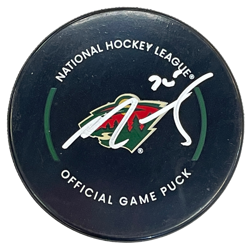 Ryan Reaves Autographed Minnesota Wild Official Game Puck Autographs FanHQ   