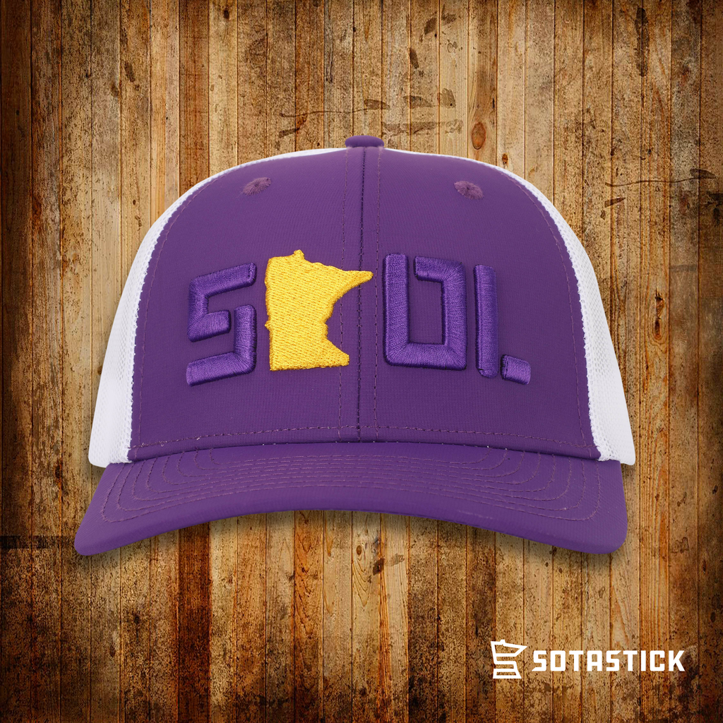 SotaStick Football State Purple 3D Trucker Hat Hats SotaStick   