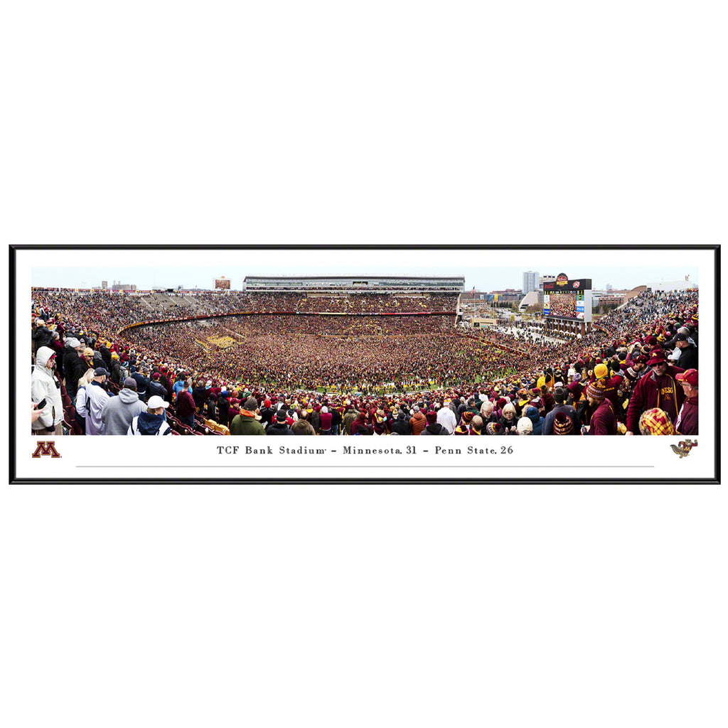 Minnesota Golden Gophers TCF Bank Stadium Storming the Field Panoramic Picture (Shipped)