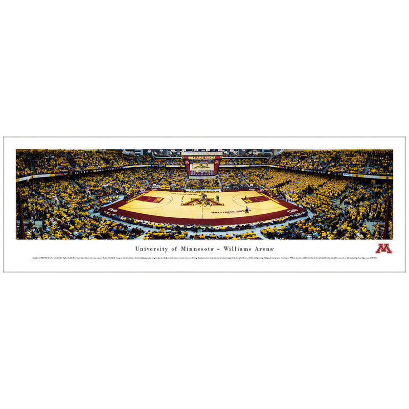 Minnesota Golden Gophers Men's Basketball Williams Arena Panoramic Picture (Shipped) Collectibles Blakeway Unframed (Tubed)  