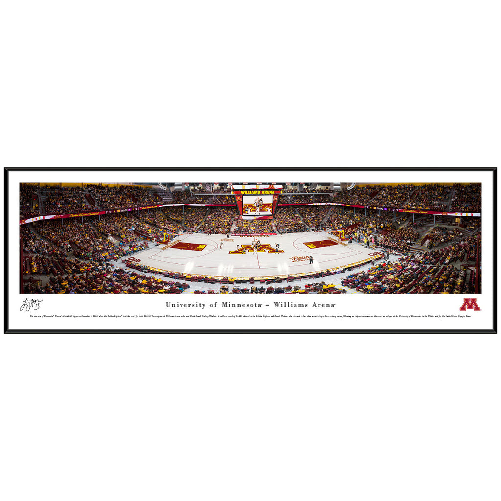 Minnesota Golden Gophers Women's Basketball Williams Arena Panoramic Picture (Shipped) Collectibles Blakeway Basic Frame  