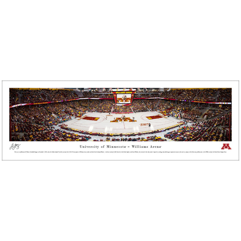 Minnesota Golden Gophers Women's Basketball Williams Arena Panoramic Picture (In-Store Pickup) Collectibles Blakeway Unframed (Bagged)  