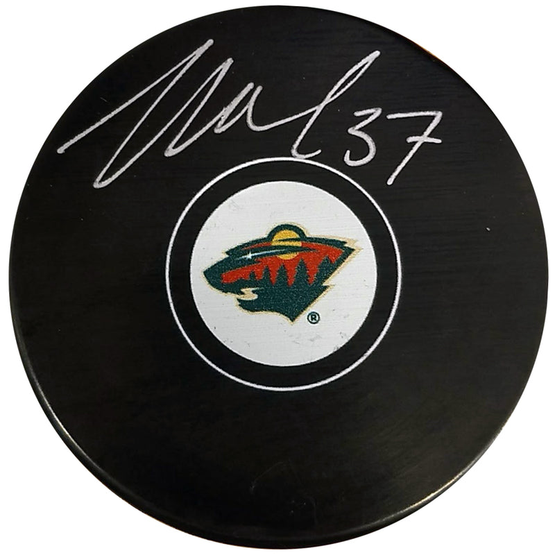 Wes Walz Autographed Minnesota Wild Logo Puck Autographs FanHQ   