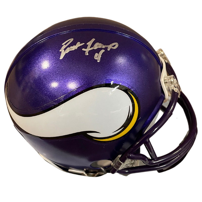 Brett Favre Autographed Minnesota Vikings Throwback Mini Helmet – Fan HQ
