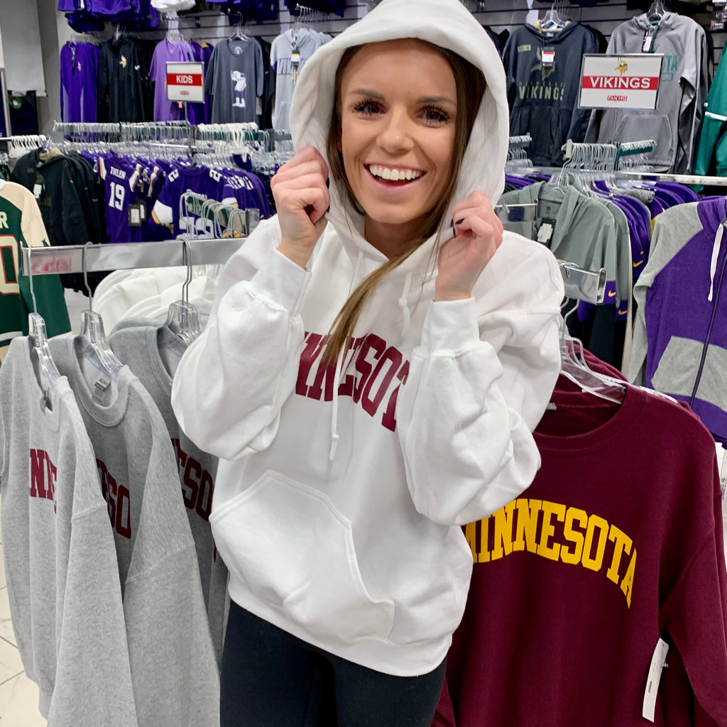 Minnesota White Pullover Hoodie Sweatshirts Fan HQ   