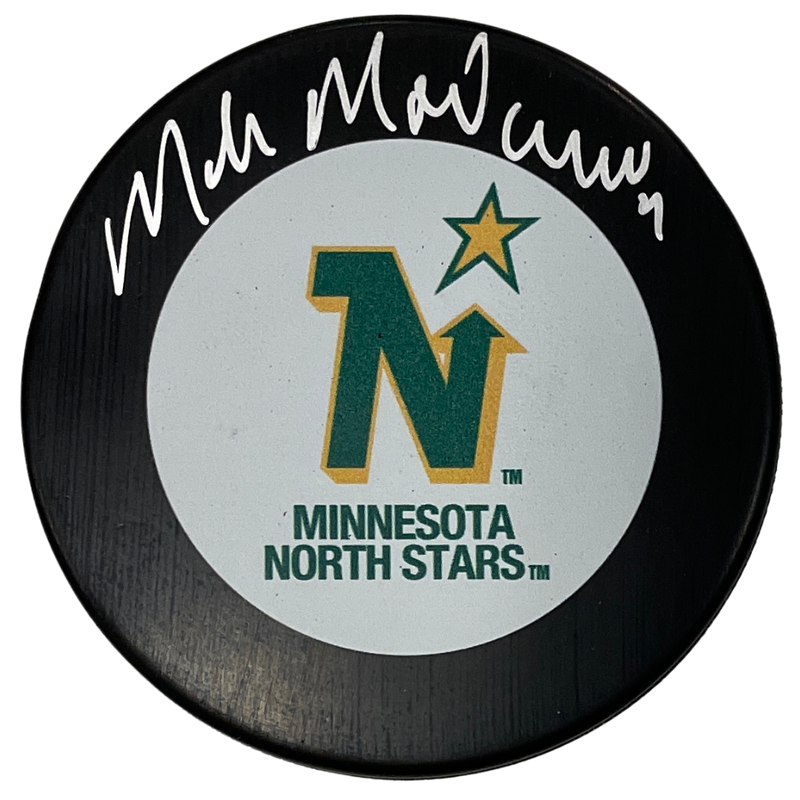 Mike Modano Autographed Minnesota North Stars Puck Autographs FanHQ   
