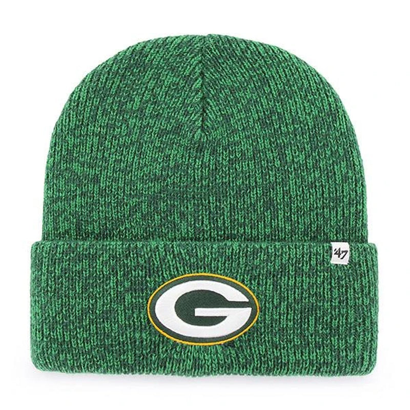 Green Bay Packers '47 Brand Green Brain Freeze Cuff Knit Beanie Hats 47 Brand   