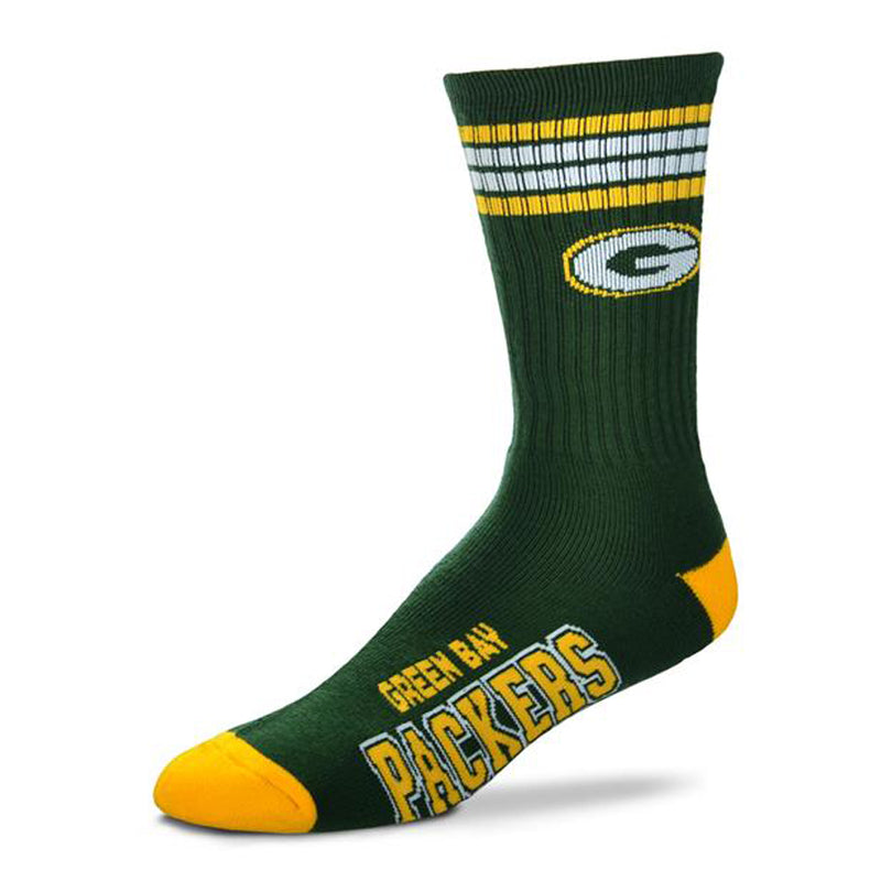Green Bay Packers - 4 Stripe Deuce Crew Socks Green Bay Packers - 4 Stripe Deuce Crew Socks