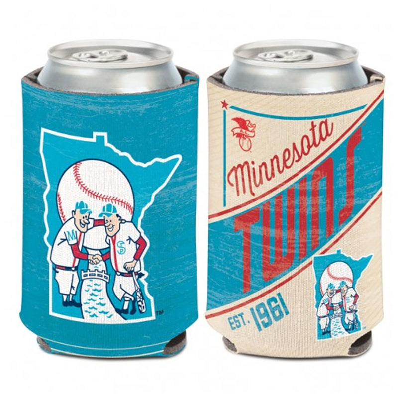 Minnesota Twins Throwback Vintage Logo 2-Sided 12 oz. Can Cooler Collectibles Wincraft   