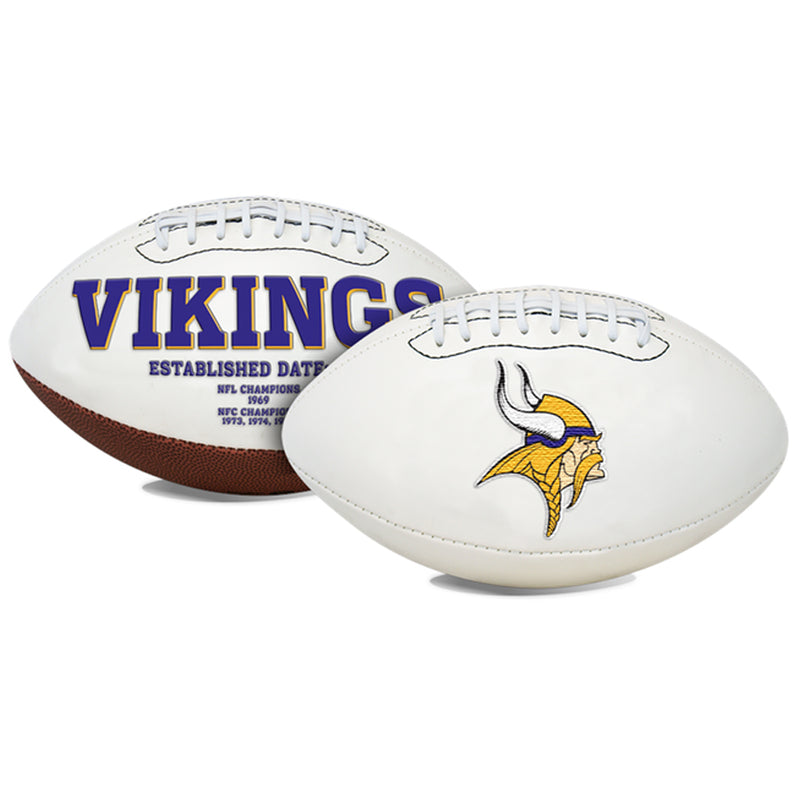 Minnesota Vikings Logo White Panel Full Size Football Collectibles Rawlings   