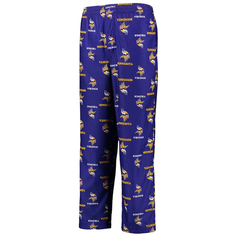 Minnesota Vikings Youth Fleece Team Logo Print Pajama Pants Kids Outerstuff   
