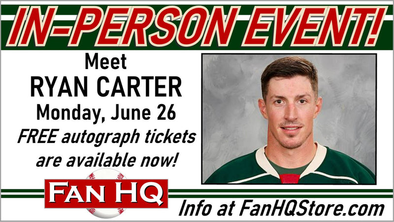 FREE Autograph Event With Ryan Carter - Monday, June 23!