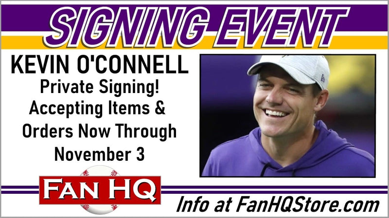 Private Signing with Coach KEVIN O'CONNELL -- Items/Orders Due 11/3!