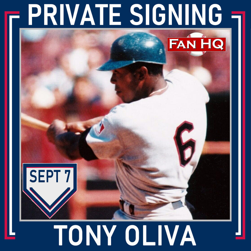 TONY OLIVA Private Signing - Items/Orders Due September 7!