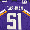 Blake Cashman Autographed Purple Pro-Style Jersey