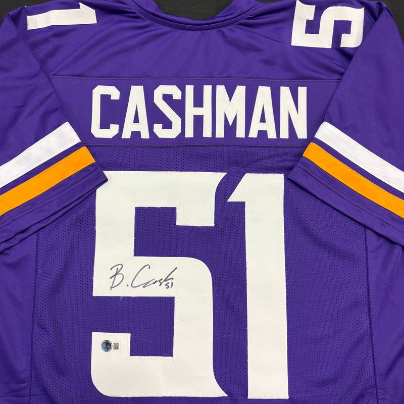 Blake Cashman Autographed Purple Pro-Style Jersey