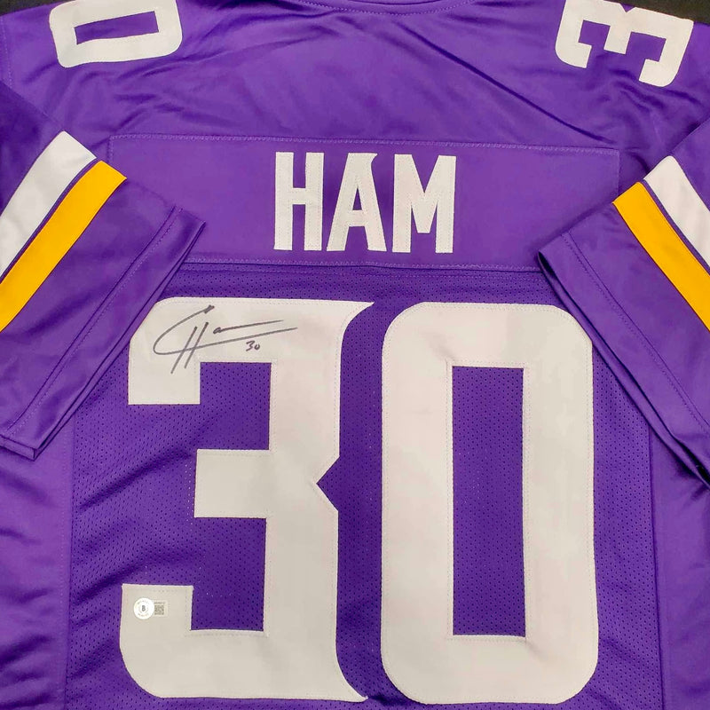 C.J. Ham Autographed Purple Pro-Style Jersey