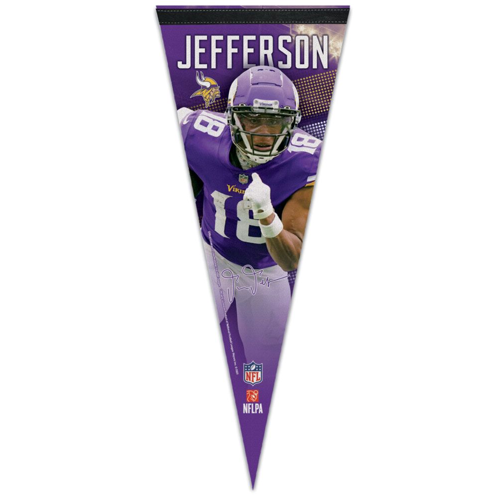 Justin Jefferson Minnesota Vikings Premium Player Pennant Collectibles Wincraft   