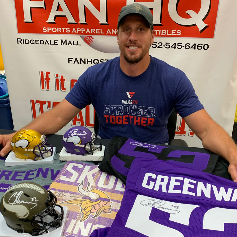 Chad Greenway Autographed Purple Pro-Style Jersey Autographs FanHQ