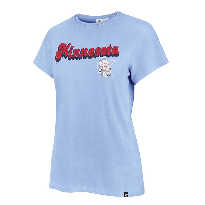 Minnesota Twins '47 Brand Women's Gulf Blue Cooperstown Mystic Frankie Tee Womens 47 Brand