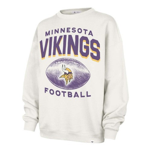 Minnesota Vikings Women's '47 Brand Sandstone Arch Cloud Crewneck Womens 47 Brand
