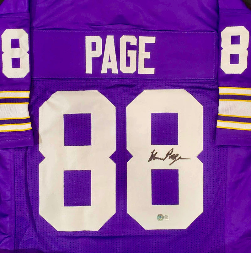 Alan Page Autographed Purple Pro-Style Jersey