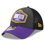 Minnesota Vikings New Era Graphite/Purple 2021 NFL Draft Trucker 39THIRTY Flex Hat