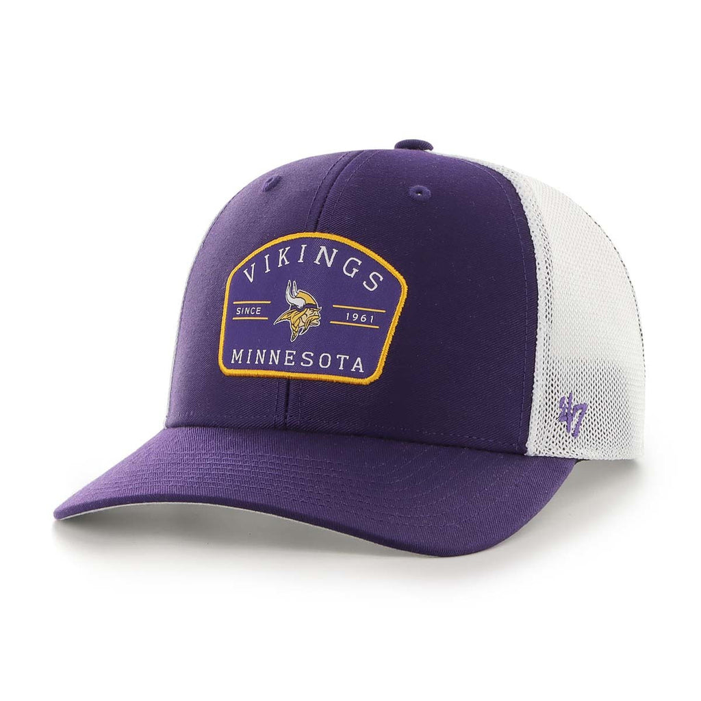 Minnesota Vikings '47 Brand Purple/White Trophy Stretch Fit Hat Hats 47 Brand   