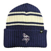 Minnesota Vikings '47 Brand Purple Harbor Stripe Cuff Knit Hats 47 Brand