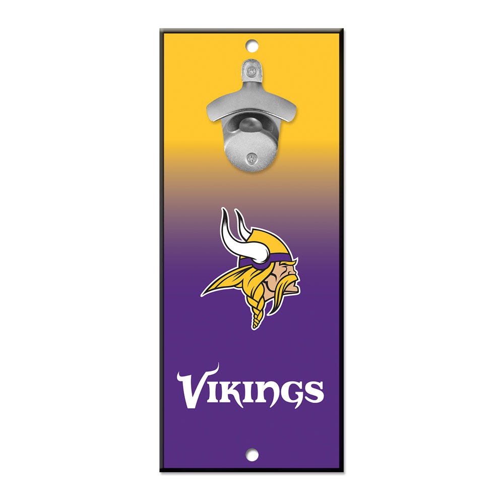 Minnesota Vikings Bottle Opener Sign 5"x11" Collectibles Wincraft
