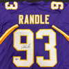 John Randle Autographed Purple Pro-Style Jersey Autographs FanHQ