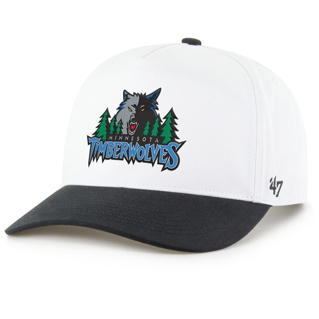 Minnesota Timberwolves '47 White/Black Hardwood Classic Adjustable