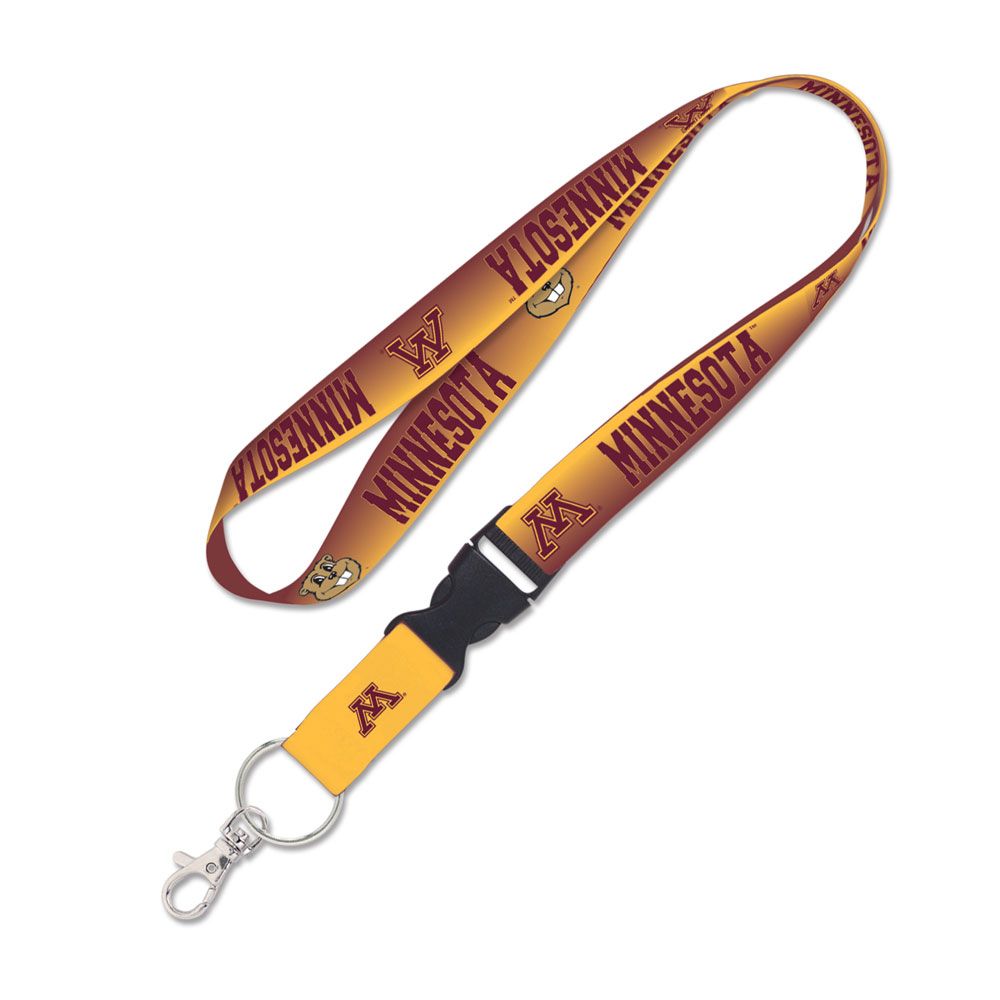 Minnesota Golden Gophers Two-Sided Gradient Lanyard 1" w/ Detachable Buckle Collectibles Wincraft   