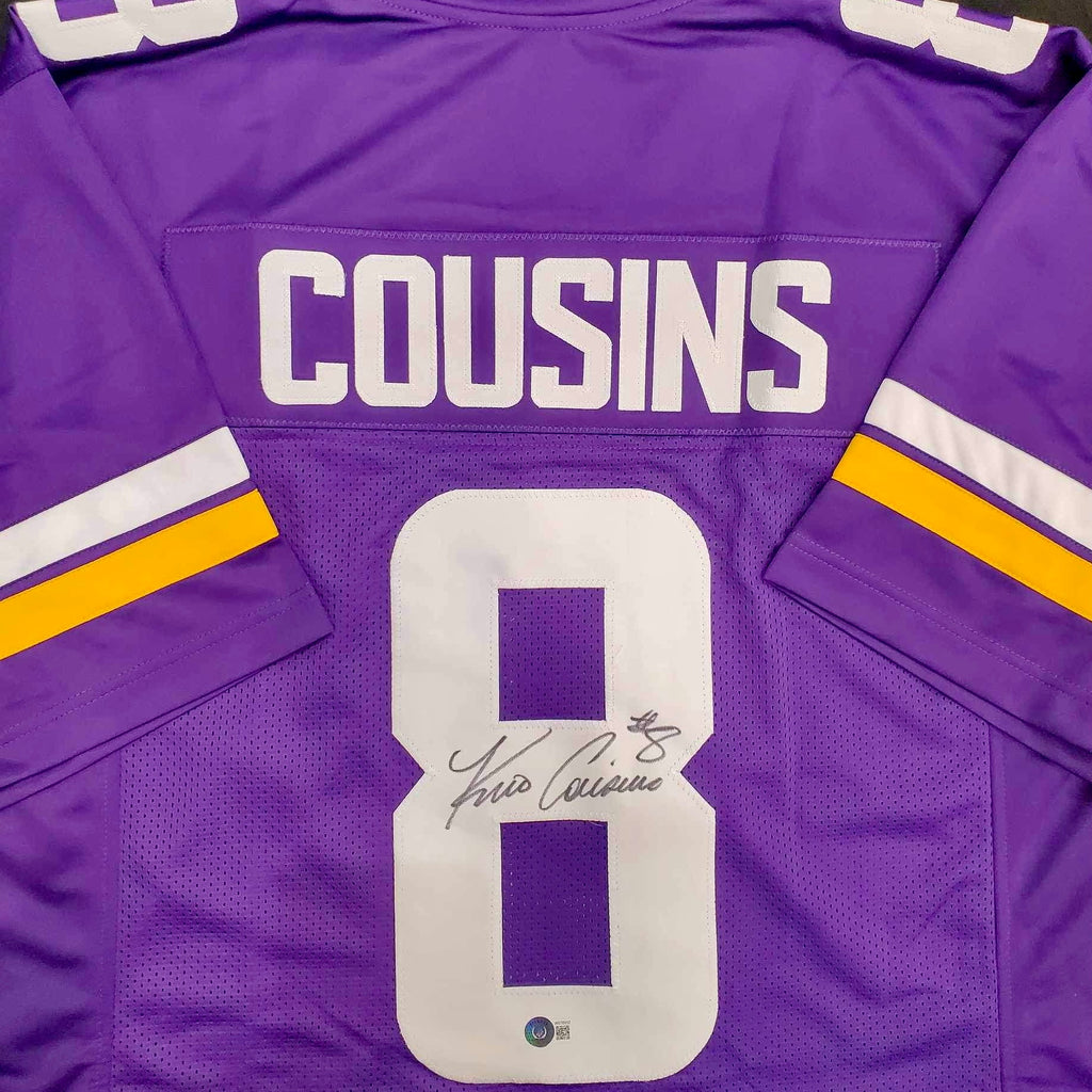 Kirk Cousins Autographed Purple Pro-Style Jersey Autographs FanHQ   