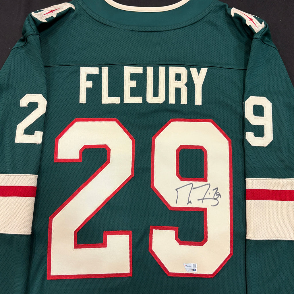 Marc-Andre Fleury Autographed Minnesota Wild Green Fanatics Breakaway Replica Jersey Autographs FanHQ