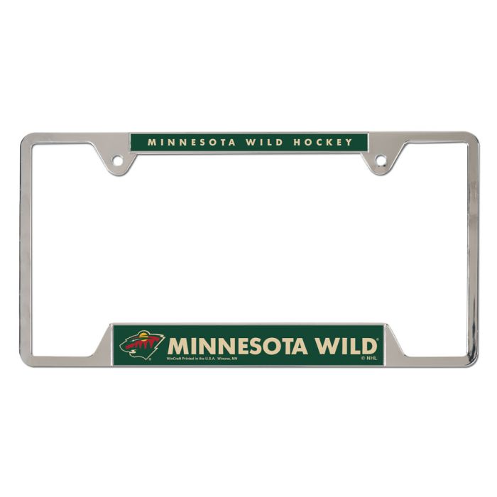 Minnesota Wild Metal License Plate Frame Automotive Wincraft   