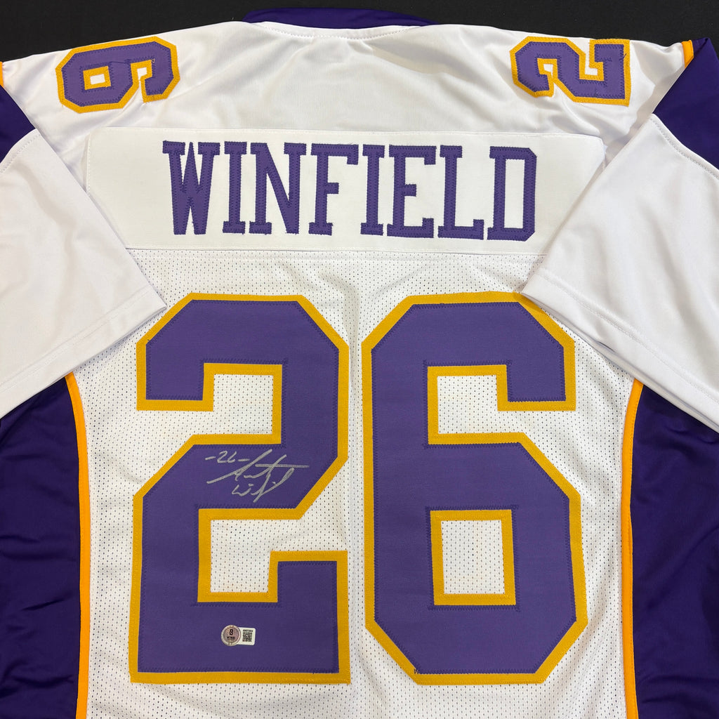 Antoine Winfield Autographed White Pro-Style Jersey Autographs FanHQ