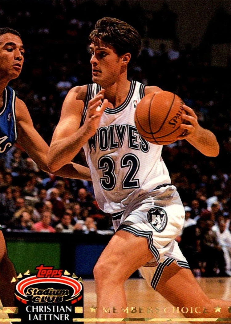 PRE-ORDER: Christian Laettner Autographed Rookie Card (Various to Choose From) Autographs FanHQ 1992-93 Stadium Club #206 Member's Choice